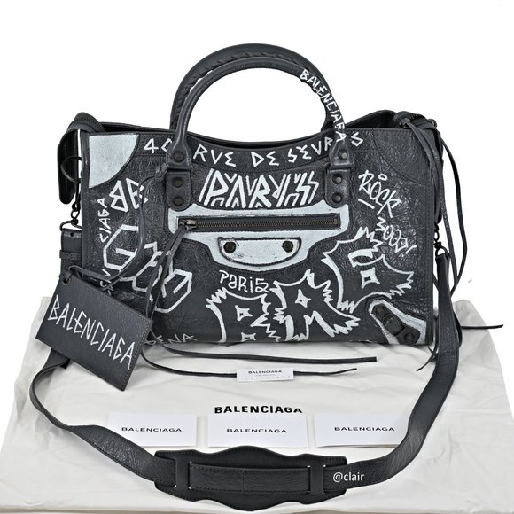 Balenciaga Medium Graffiti Classic City Satchel - Picture 5 of 9